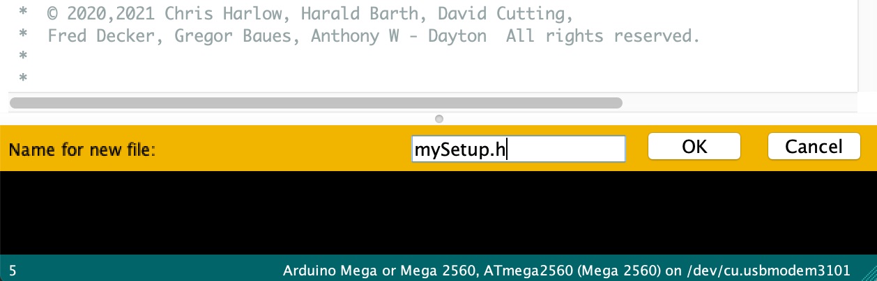 Arduino IDE New Tab