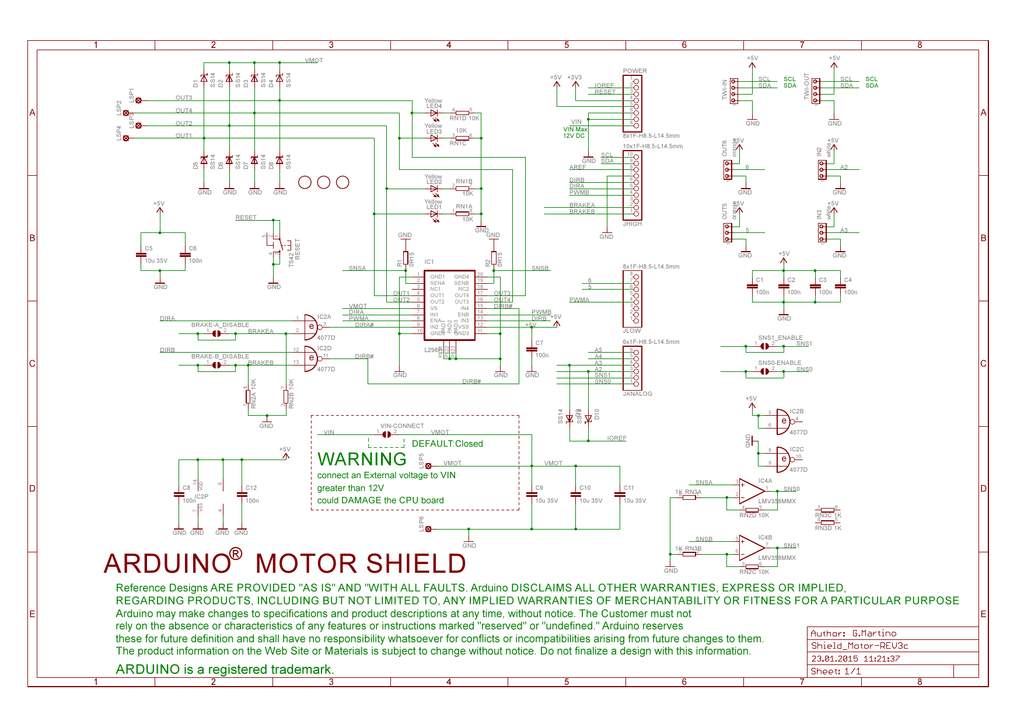 Arduino Motor Shield Schematic Thumbnail