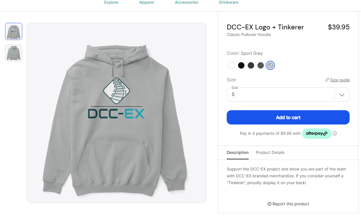 DCC-EX example merchandise page