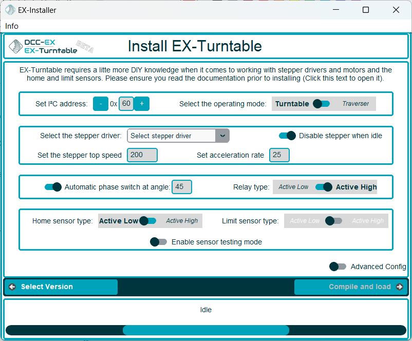EX-Installer - Configure EX-Turntable