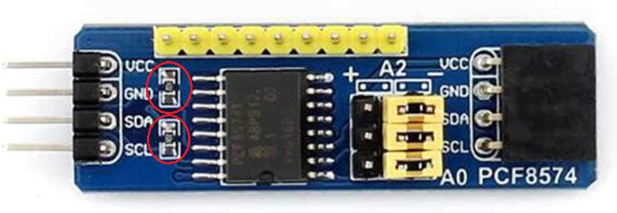 PCF8574 pull-up resistors