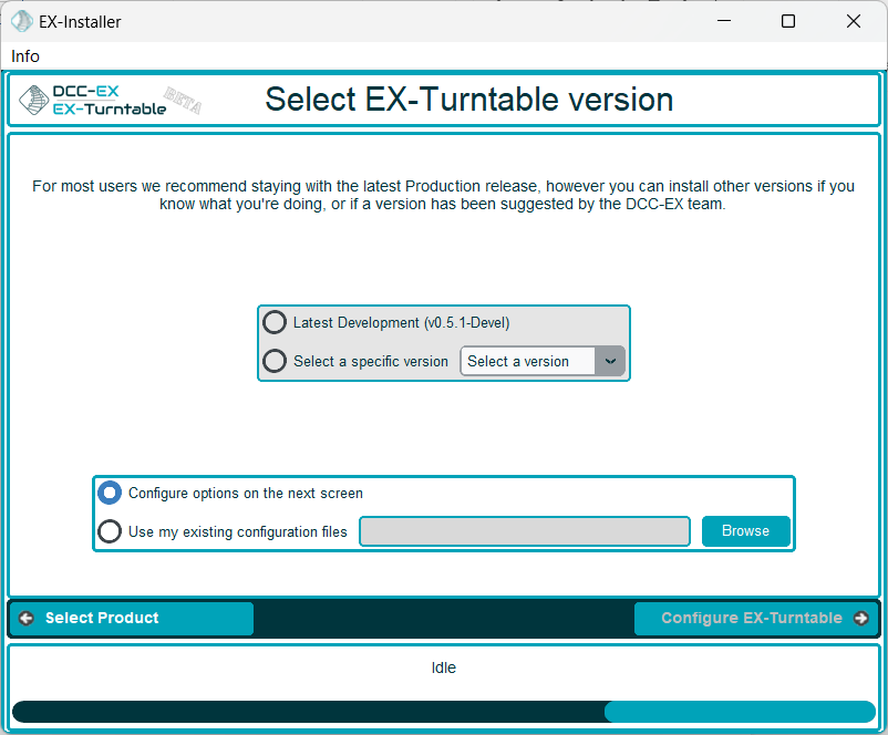 EX-Installer - Select Version