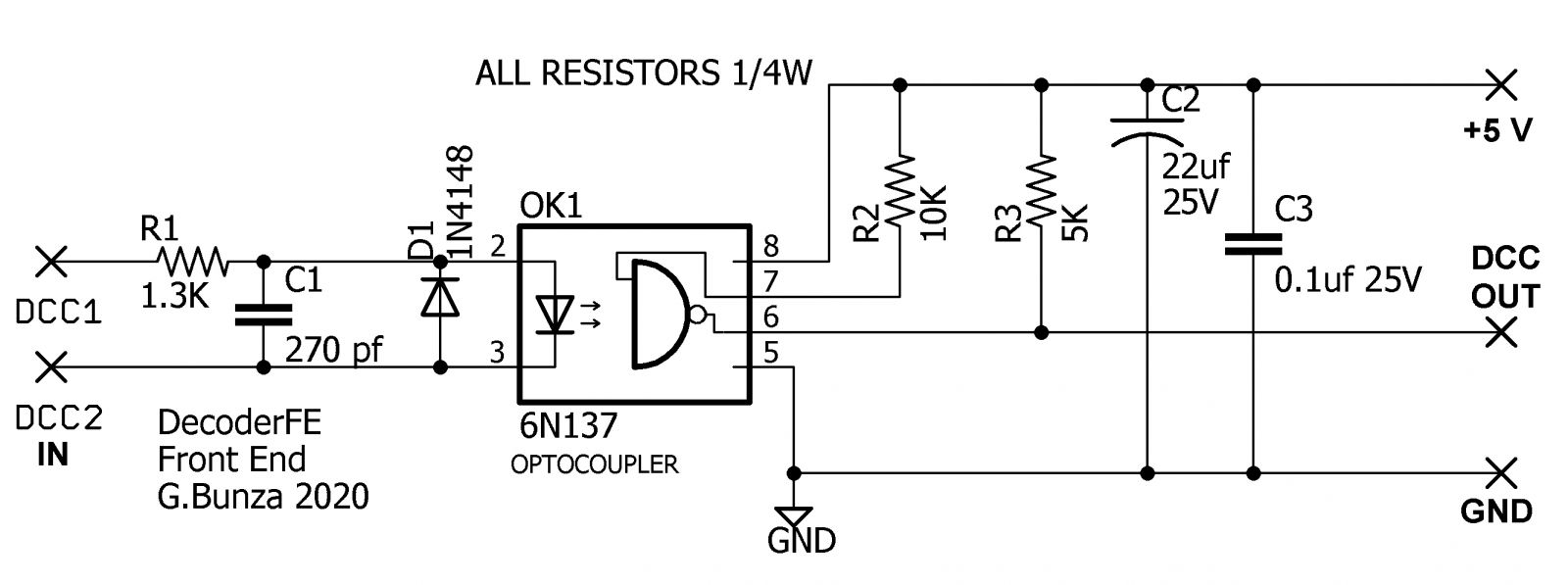 Geoff Bunza DCC Interface Schematic