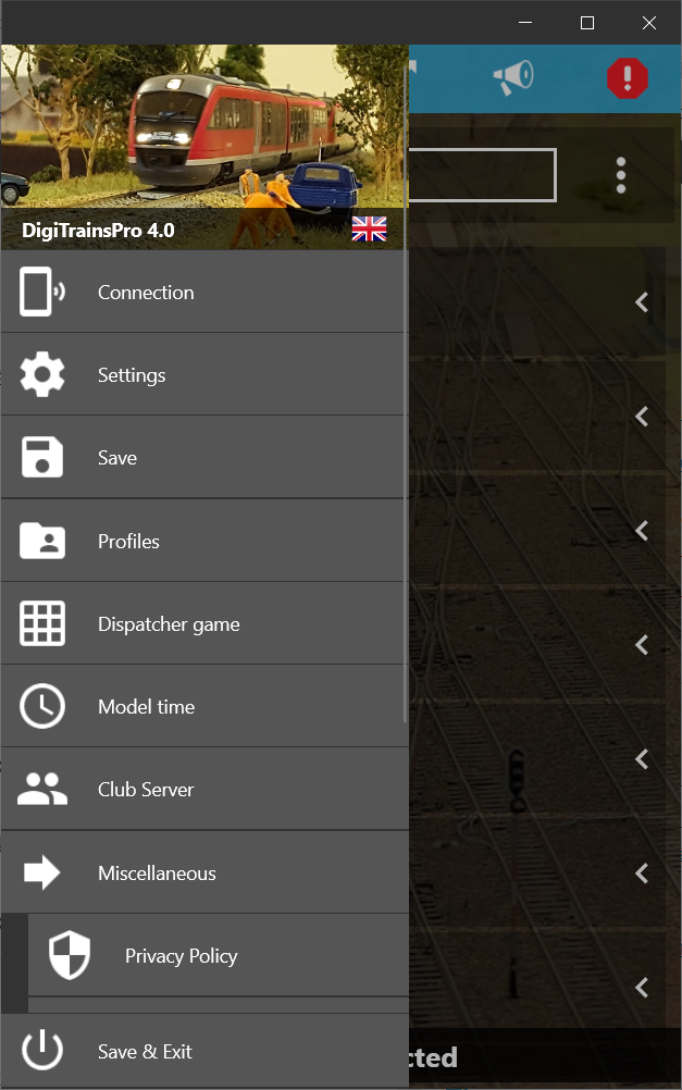 DigiTrainsPro Windows Setup Screen