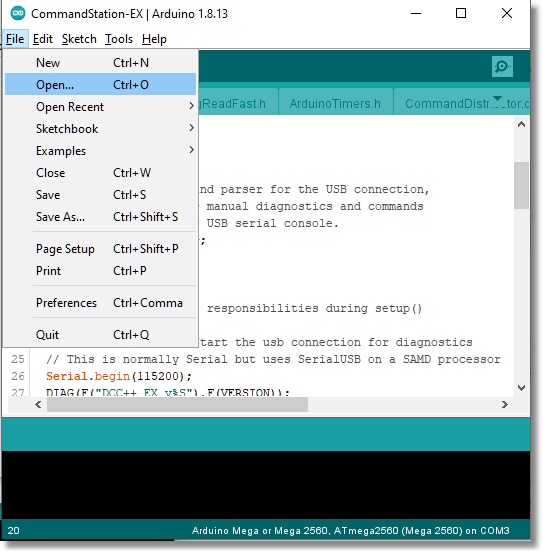 File Open Menu