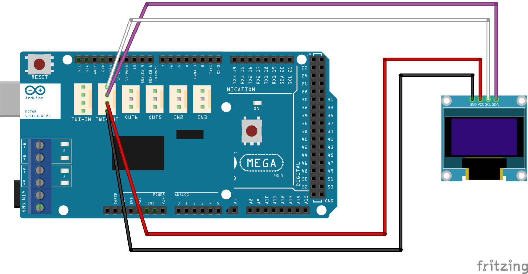 Mega2560 with |I2C| OLED