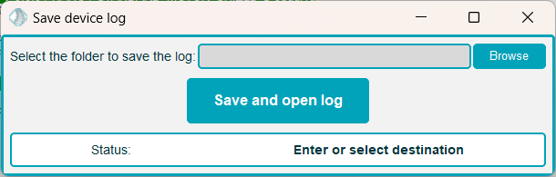 Save device log