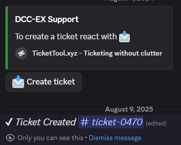 New ticket