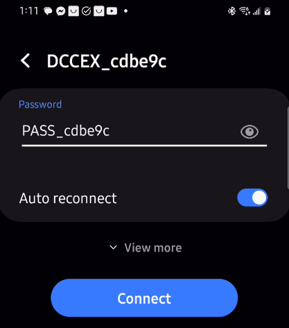 Smart Device AP Password Entry