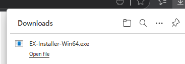 open dialog