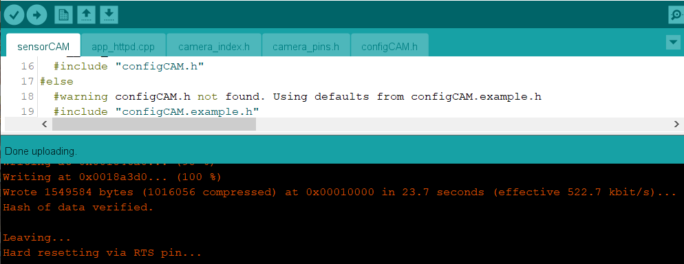 Arduino IDE Upload Test