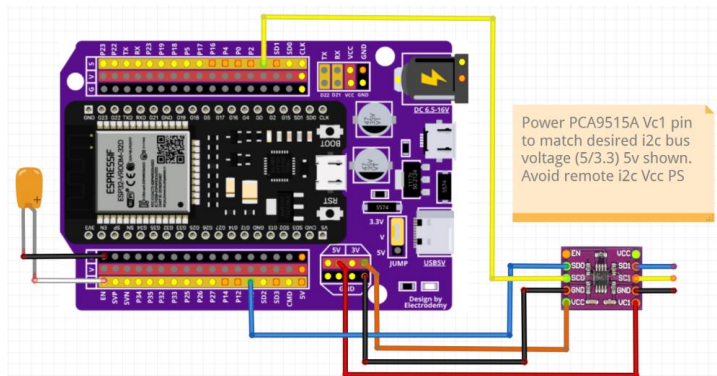 ESP32 Wrover CAM with PCA9515A
