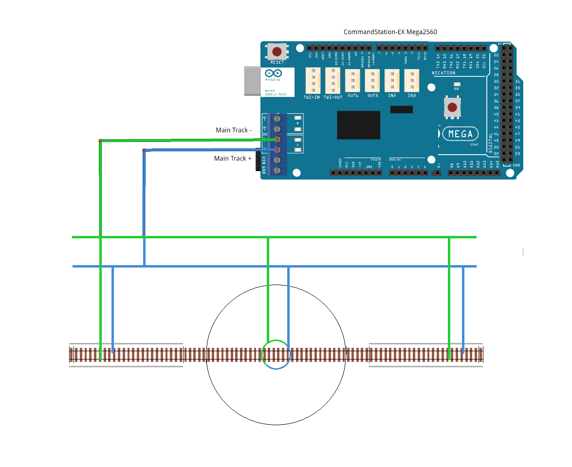 Layout connection with split centre ring