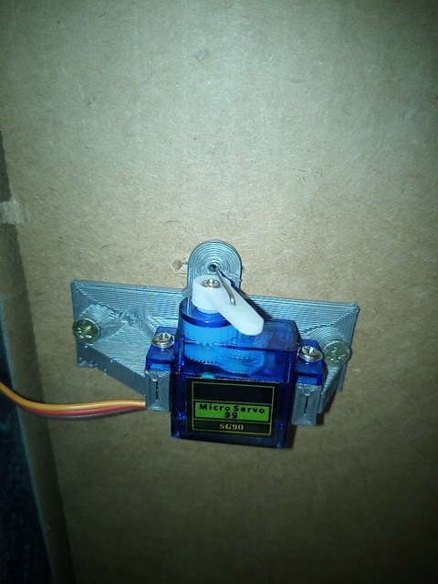 Servo mount to operate a turnout