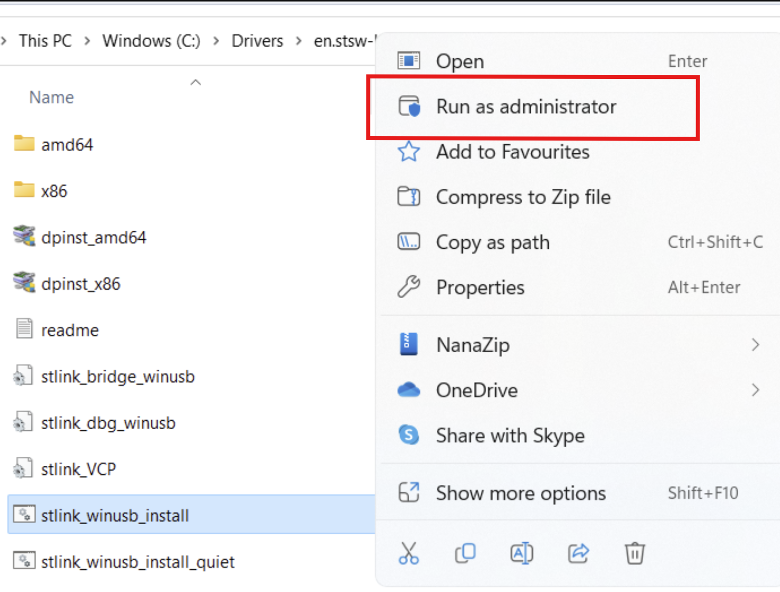 USB driver install